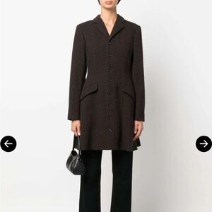 NWOT Ralph Lauren Dark Brown fit and flare dress coat